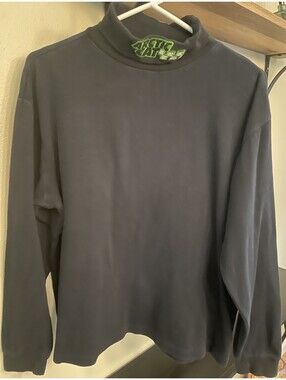 Vintage Genuine Arcticwear Arctic Cat Turtleneck Mens Large Black Base Layer